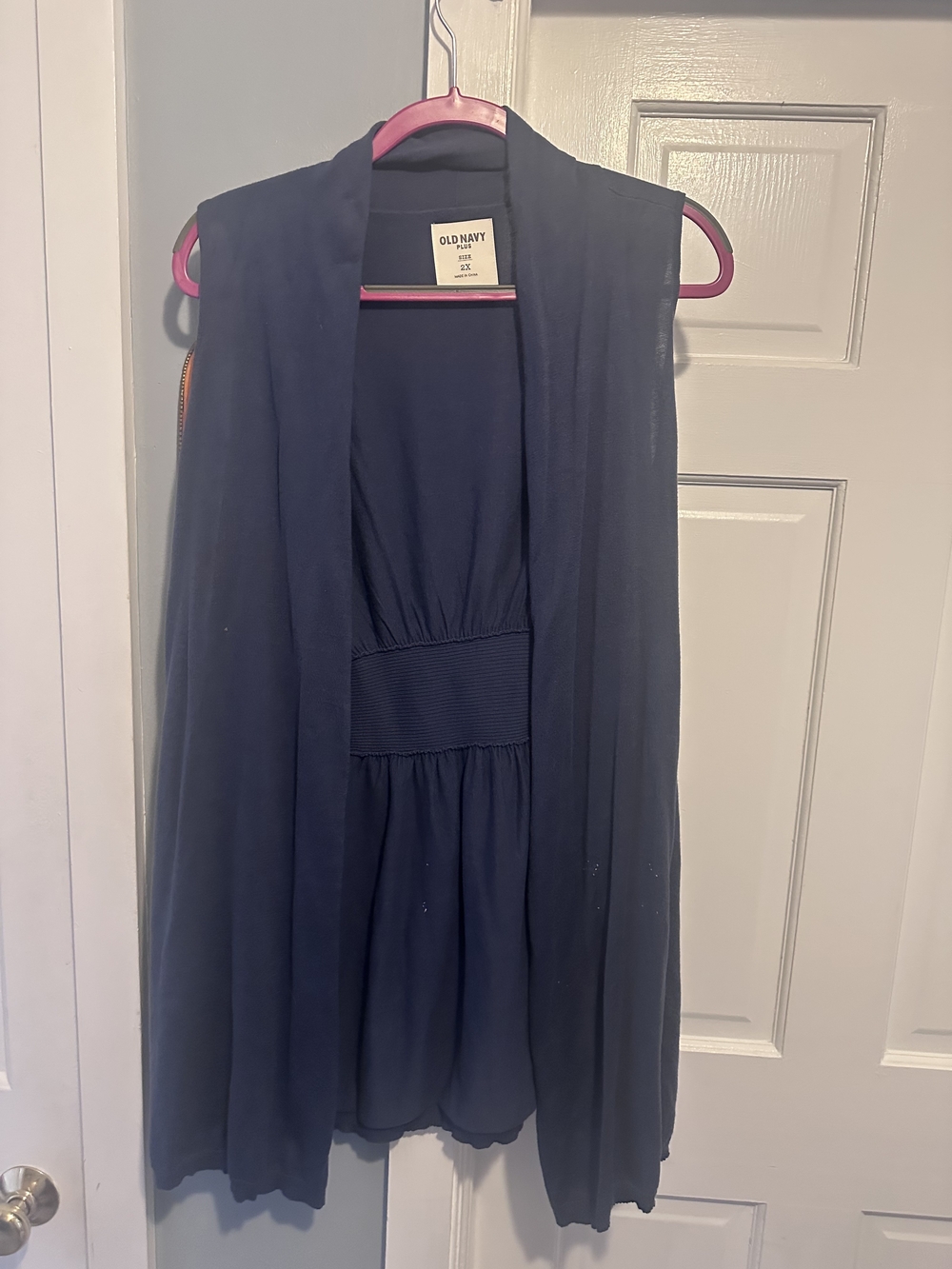 Old Navy Navy Sleeveless Open Cardigan